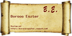 Borsos Eszter névjegykártya