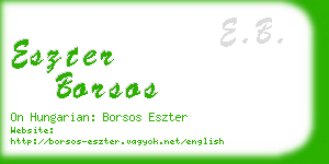 eszter borsos business card